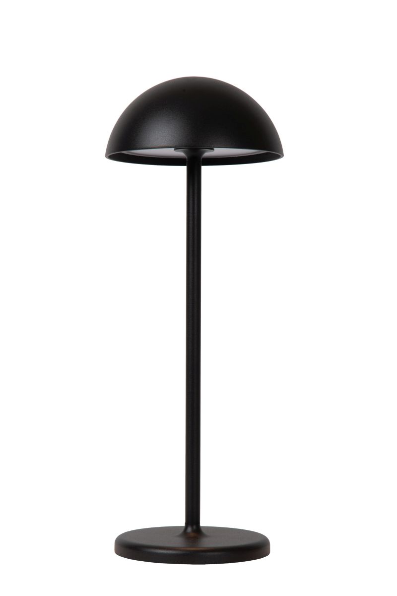 Lucide JOY - Dobíjacia stolová lampa Outdoor - Batéria - Ø 12 cm - LED Rozm. - 1x1,5W 3000K - IP54 - Čierny